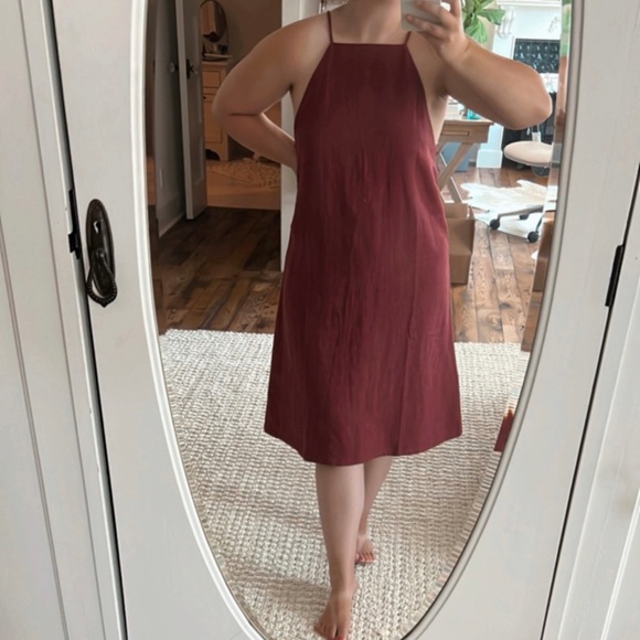 Mod Ref Rust Linen Dress - Picture 10 of 10